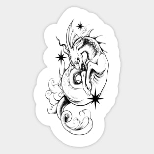 Pencil Tattoo Baby Dragon Sticker